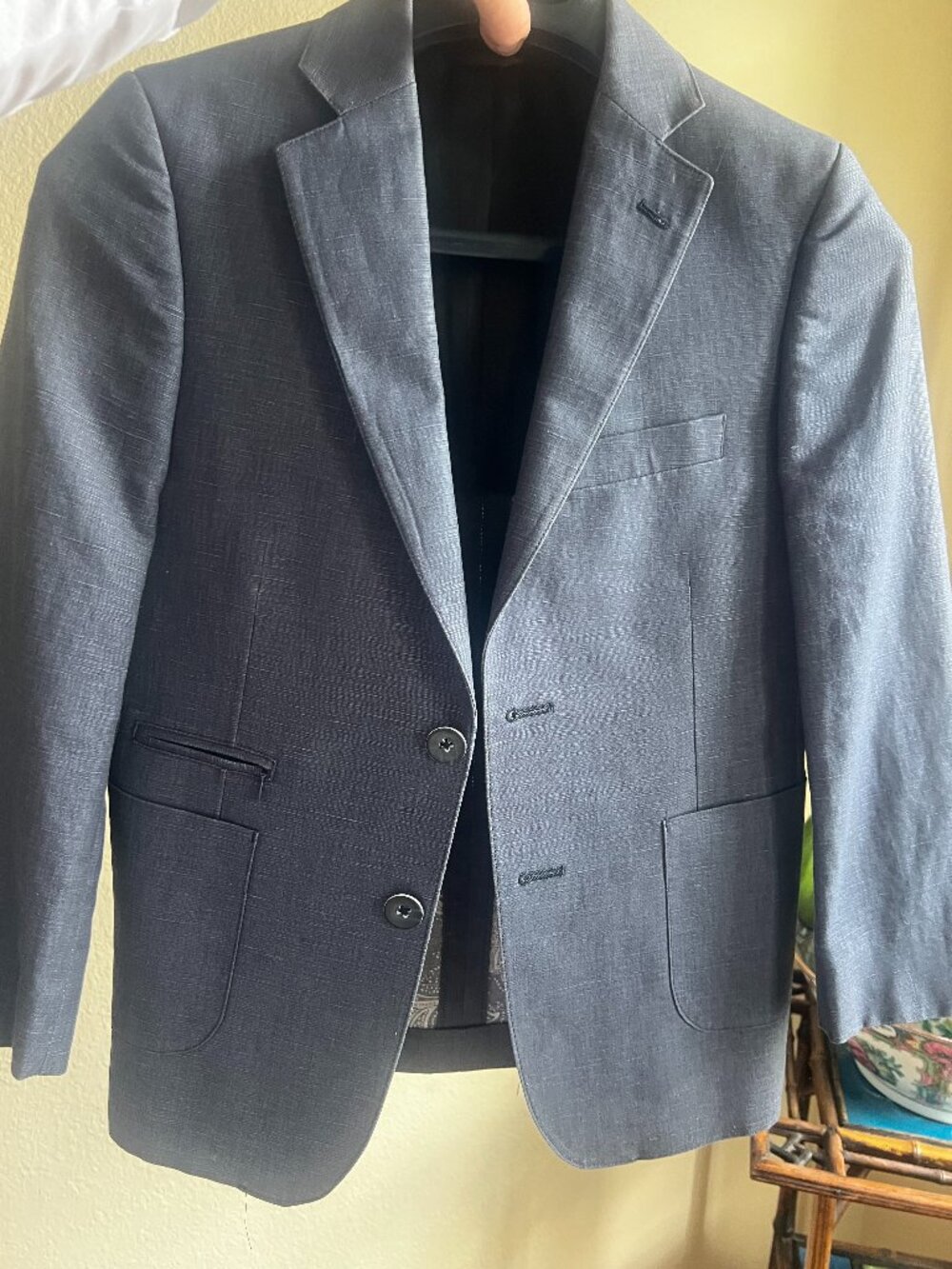 Boys Joseph Abboud Grey Linen Blazer Size 10 R, Like New